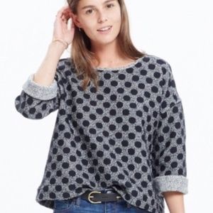 HOLD Madewell Knit Reversible Polka Dot Pullover S
